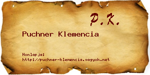 Puchner Klemencia névjegykártya